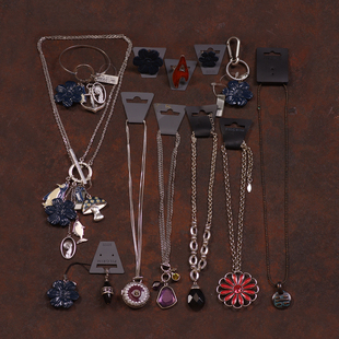 J26pilgrim老货丹麦PG复古打版样品女花朵蓝色项链手镯耳环戒指