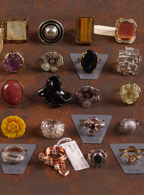 欧美老货夸张中古着女戒指环