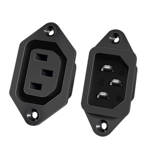 AC电源插座品字插座公座C13母座C14插头10A250V带耳朵服务器