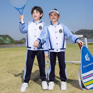 校服套装小学生春秋装幼儿园园服运动服学院风儿童入园照班服纯棉