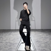 套装 莱德 潮 两件套春夏五分袖 可调节宽松时尚 搭配 春夏冰丝衬衫