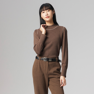 1E41Z1707 简约百搭中高领100%羊毛针织衫 歌蒂诗冬季 专柜新款