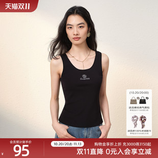 歌蒂诗夏季专柜新款时尚简约舒适百搭纯色无袖背心女1F26B5995