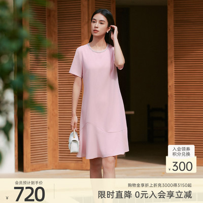 歌蒂诗夏季专柜新款优雅气质简约小众设计感连衣裙 1F21L1204