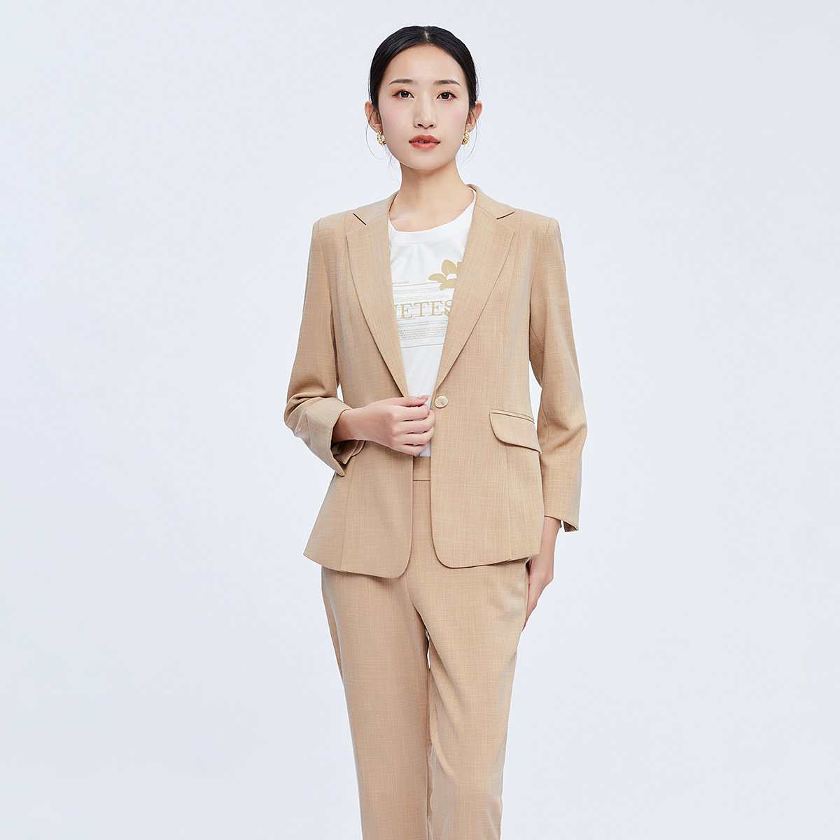 歌蒂诗七分袖通勤简约西装外套