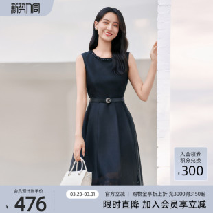 连衣裙 歌蒂诗夏季 高级黑气质大方无袖 时尚 8E22L1863 专柜新款