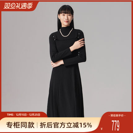 歌蒂诗冬季专柜新款时尚个性设计收腰显瘦连衣裙女 8E42L3539