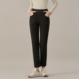 女士 歌蒂诗冬季 高腰双排扣加厚加绒牛仔裤 时尚 1D42N3909 专柜新款