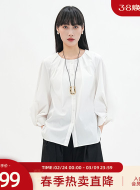 歌蒂诗春季新款时尚个性设计宽松五分袖百搭小衫 3F11A1740