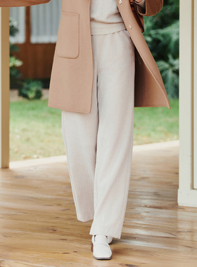 歌蒂诗冬季专柜新款时尚百搭宽松舒适阔腿直筒裤女 8E41K3804