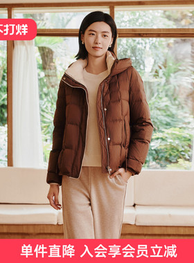 歌蒂诗冬专柜新款时尚通勤防风保暖短款连帽羽绒服 1E41Y0731