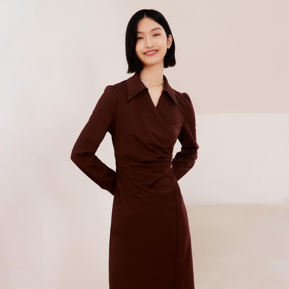 歌蒂诗修身显瘦修身型聚酯纤维