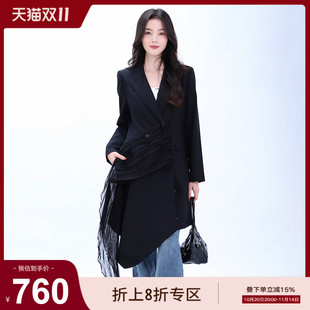 专柜新款 连衣裙 时尚 西装 8E10L1853 气质不规则个性 歌蒂诗秋季