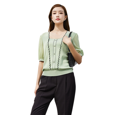 歌蒂诗夏季短毛织衫薄款透气舒适