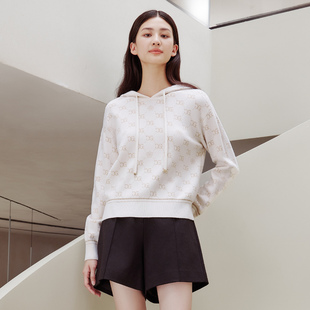 8D42Z0929 休闲运动羊毛针织连帽简约卫衣 歌蒂诗冬季 专柜新款