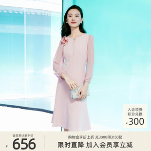 高级气质修身 醋酸系列 歌蒂诗专柜春夏款 1E10L1090 显瘦连衣裙