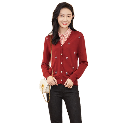 歌蒂诗2022春季专柜新款针织开衫