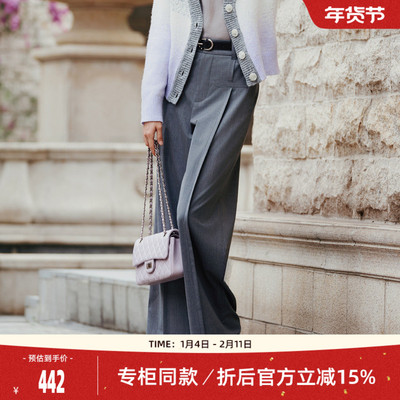 歌蒂诗秋季专柜新款时尚个性设计宽松舒适阔腿裤女 8E33K3396