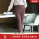 专柜新款 气质休闲长裤 裤 歌蒂诗春季 子丝雾棕紧身直筒裤 1C33K9035