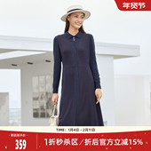 简约知性优雅气质假两件连衣裙 歌蒂诗冬季 专柜新款 1C42L2020