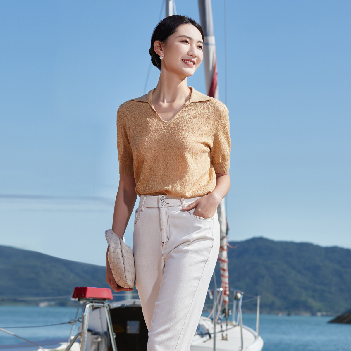 歌蒂诗夏季新款短毛织衫