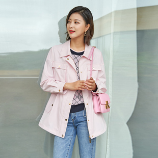 通勤简约休闲粉色短款 时尚 风衣8D11F1922 新款 歌蒂诗秋季