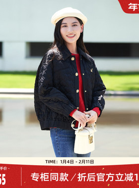 歌蒂诗秋季专柜新款时尚简约气质减龄宽松短款棉服8D10M0876