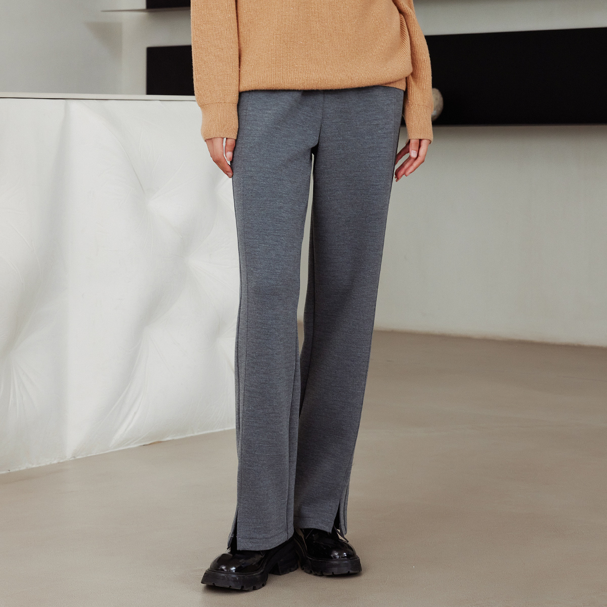 高腰气质风歌蒂诗长裤