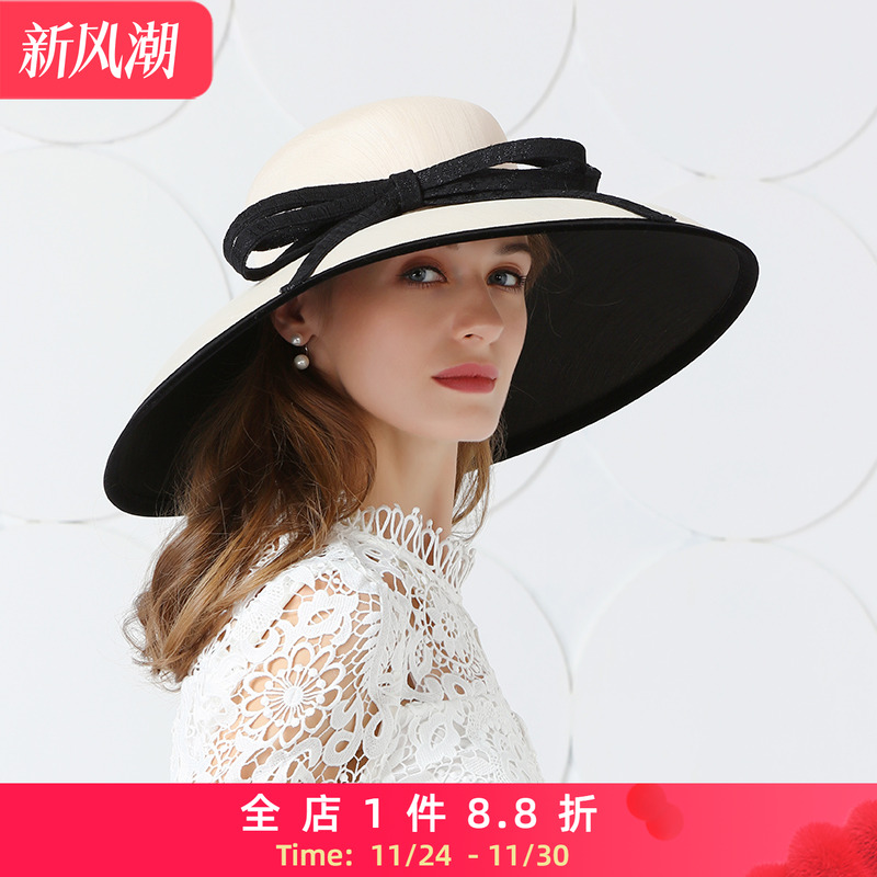 ee加大檐英式优雅名媛正装礼帽