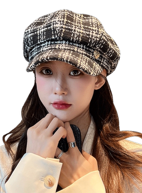 八角帽画家帽约会逛街甜美减龄女