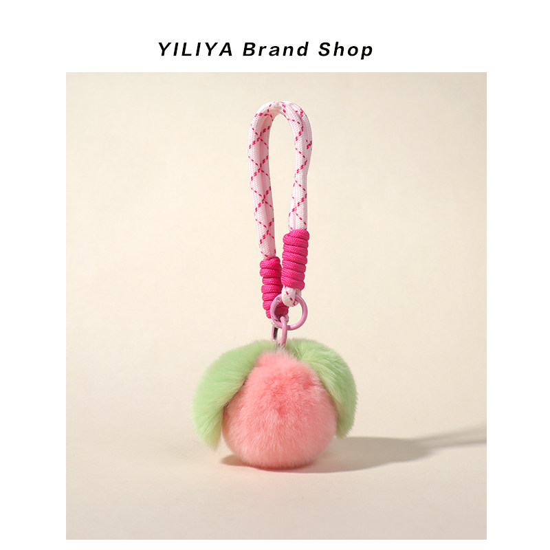 YILIYA真獭兔毛可爱手绳桃子毛绒包包挂件包挂饰软乎乎手感礼物,服饰配件/皮带/帽子/围巾,包挂件,淘宝优惠券,粉丝福利购,淘宝优惠卷