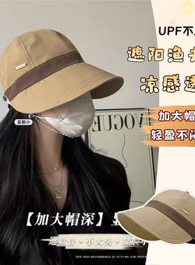 UPF50+宽檐防晒鸭舌帽挂口罩