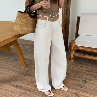 Jeans阿凡牛A5574宽松弹力显瘦老爹女牛仔阔腿弯刀裤 2026春季 新款