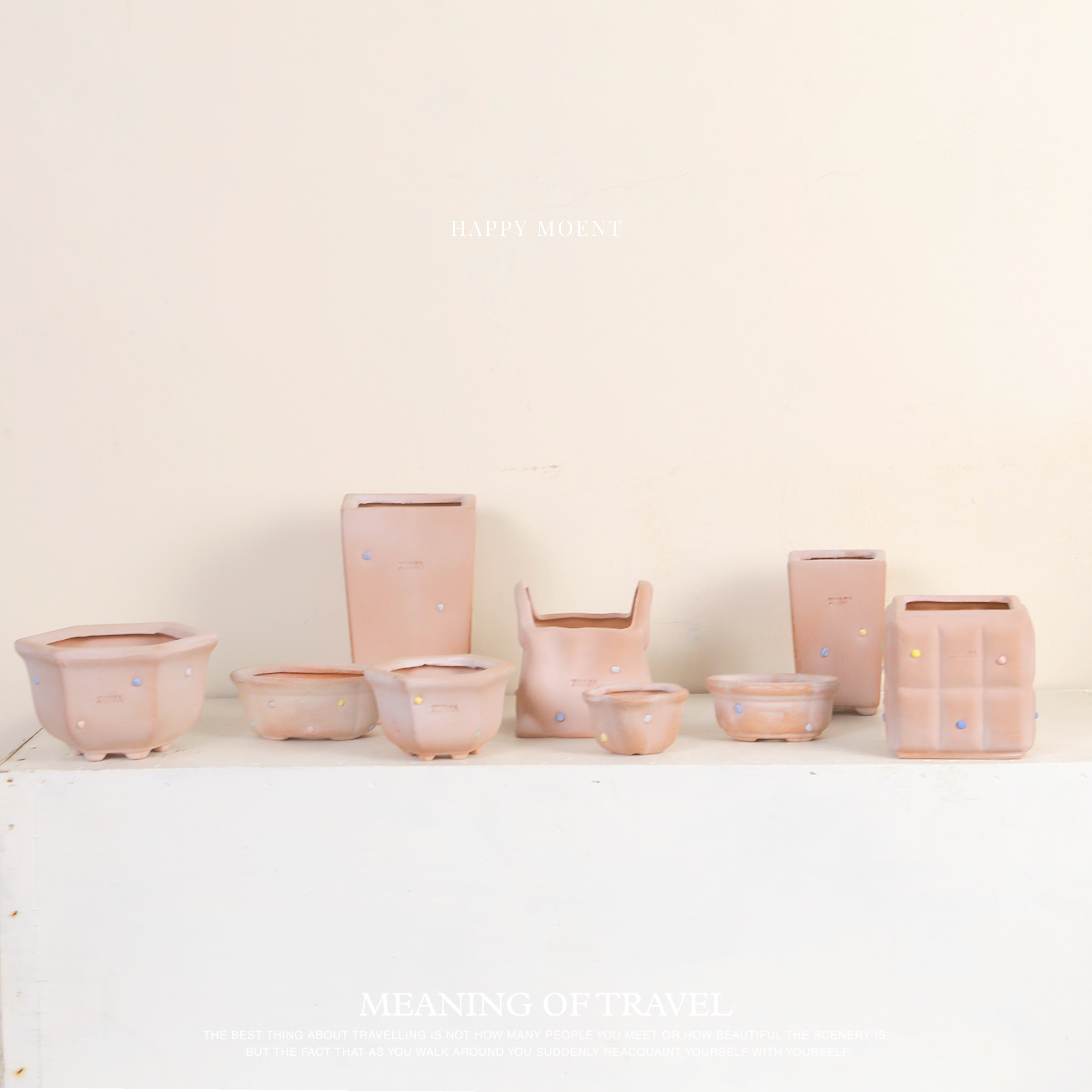 高颜值陶粒陶土花盆小号桌面