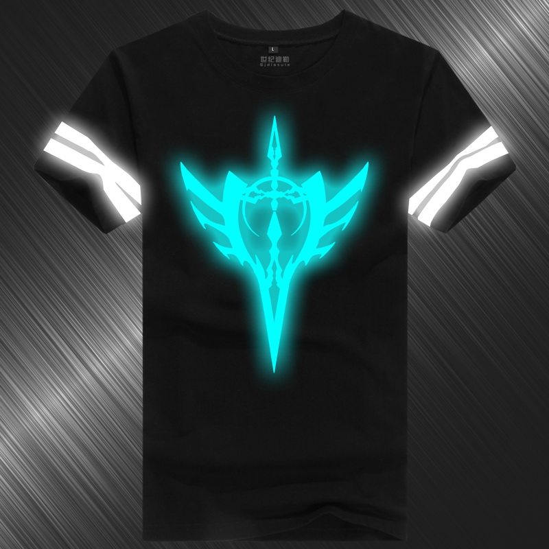 FateZeroStayNight令咒T恤saber动漫反夜发荧光纯棉短袖夏男衣服