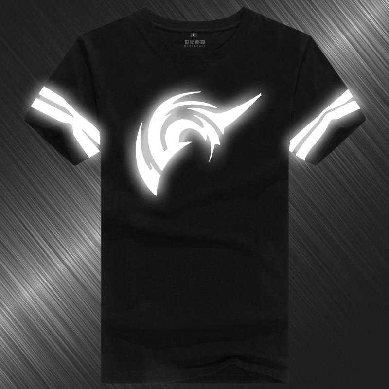 FateZeroStayNight令咒T恤saber动漫反夜发荧光纯棉短袖夏男衣服