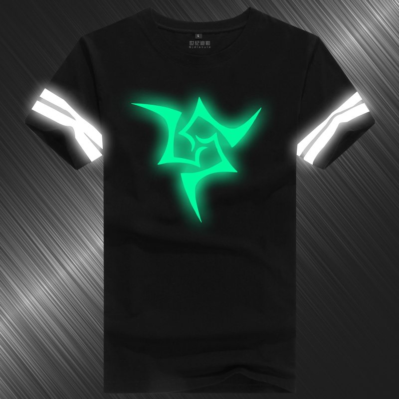 FateZeroStayNight令咒T恤saber动漫反夜发荧光纯棉短袖夏男衣服