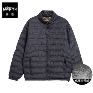 伟臣男式大码冬季轻薄羽绒服男胖子加肥加大男款宽松肥佬保暖外套