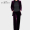 Elegant purple straight leg pants set