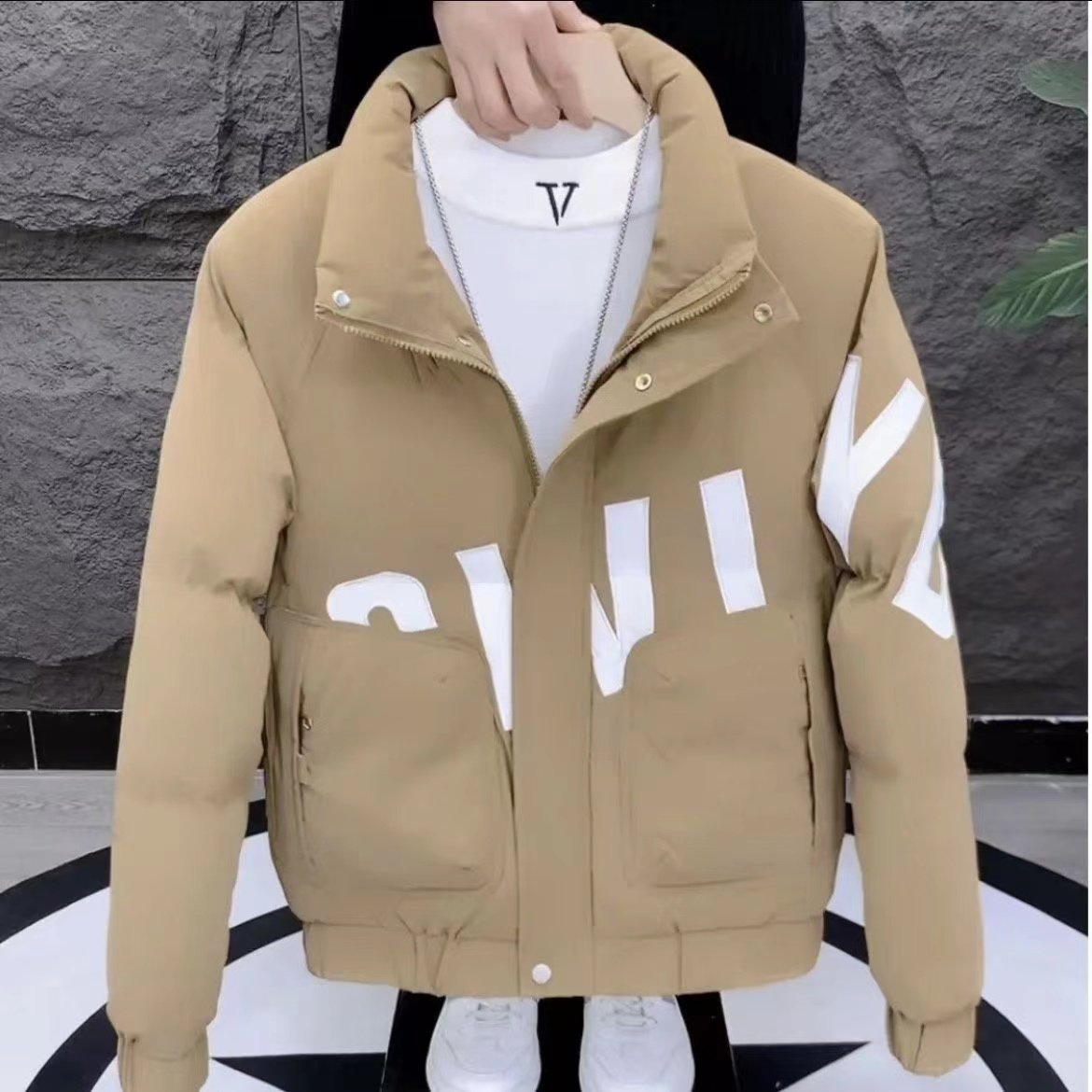 2023新款男士冬季保暖棉袄潮牌立领外套男短款上衣休闲痞修身棉衣,男装,棉衣,淘宝优惠券,粉丝福利购,淘宝优惠卷