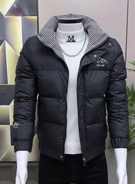 新款羽绒棉服外套男韩版修身保暖棉衣加厚免洗亮面棉袄上衣潮冬季