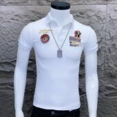 男士 青年小伙百搭上衣网红体恤夏季 短袖 刺痞帅个性 polo衫 2024新款