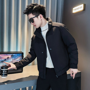 冬装 男士 棉袄 潮牌结构拼接羽绒棉服2025新款 高级感立领外套男冬季