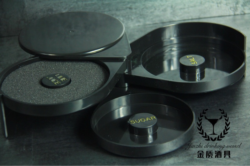 調酒師專用三層酒杯沾邊 鹽邊盒調味盒糖邊盒 瑪格麗特雞尾酒盒在類目 餐飲具, 酒壺/酒杯/酒具, 調酒器中 - 來自Buy2taobao.com提供專業的淘寶代購服務