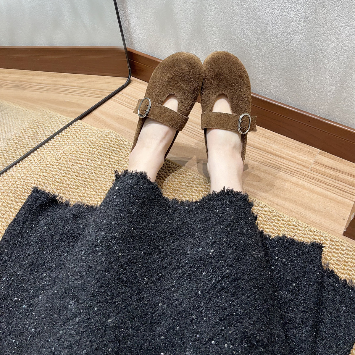 单鞋女低跟牛皮复古小仙女2026新款韩版百搭舒适休闲玛丽珍鞋平底
