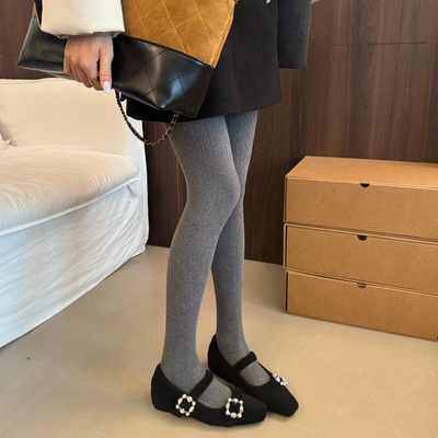 加绒单鞋女内增高保暖玛丽珍鞋