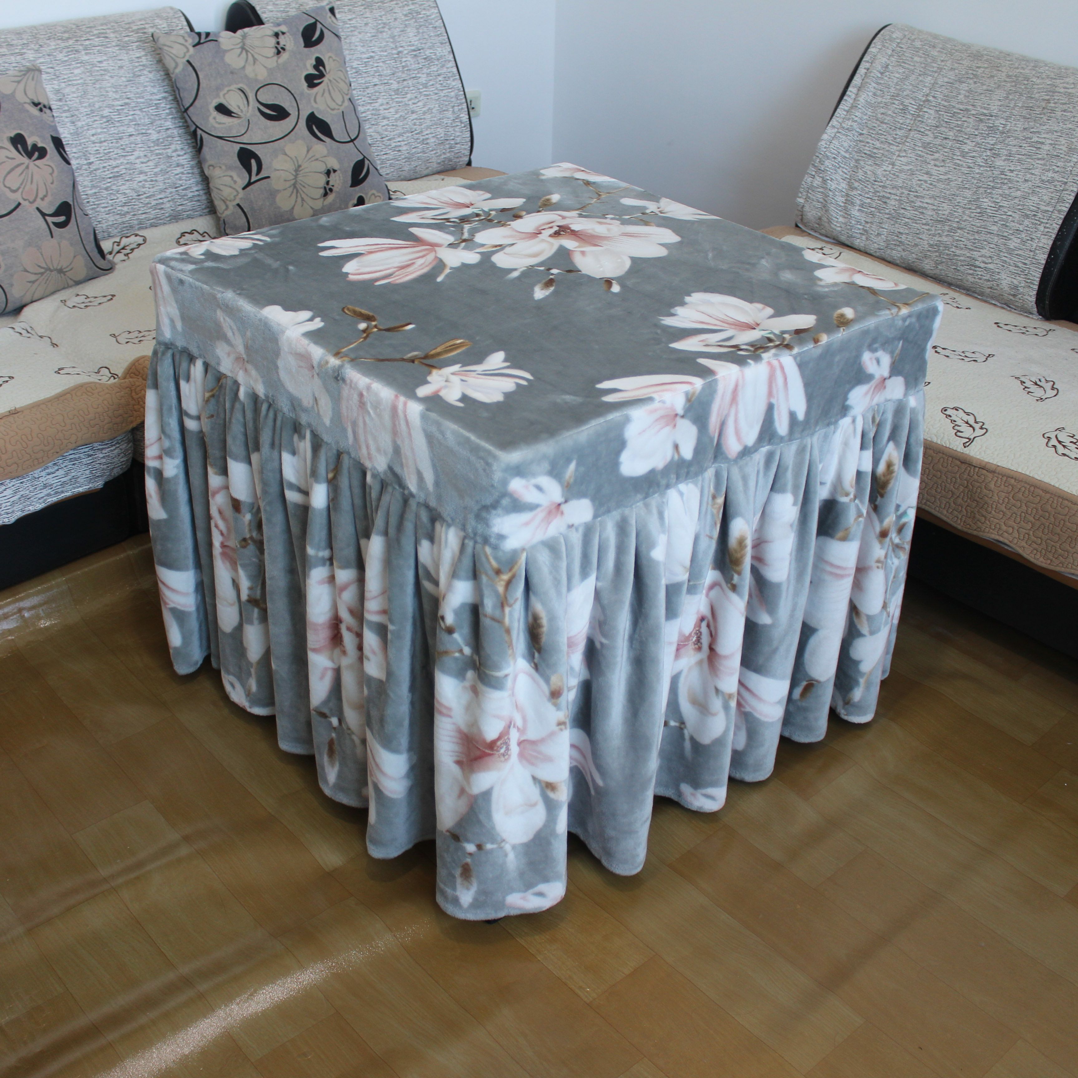 送桌垫电烤炉套罩双面绒烤火罩烤火被茶几取暖桌布罩加绒加厚家用