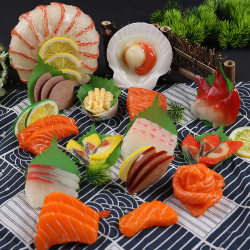 仿真三文鱼模型刺身拼盘模型