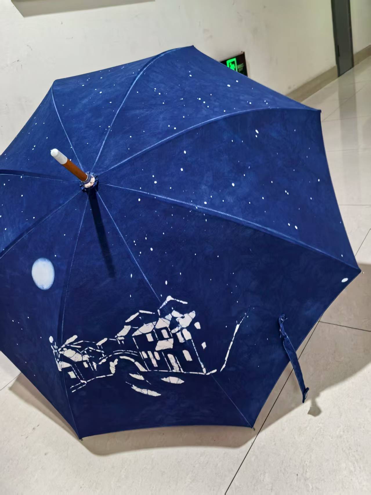 非遗手工星空扎染雨伞晴雨两用遮伞