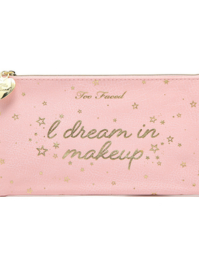 Too Faced 原D 少女感柚子粉甜蜜梦幻软皮 化妆包收纳包票据包